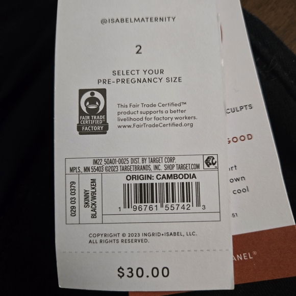 Ingrid & Isabel [Bundle Of 2] Sz 2 Maternity Crossover Panel Jean Leggings/pants - Picture 11 of 13